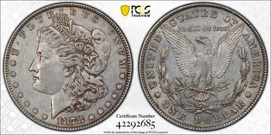 1878 8TF $1 VAM 21, Broken R&B XF40