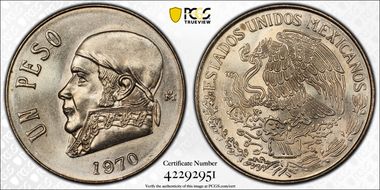1970-Mo Peso KM-460 MS66