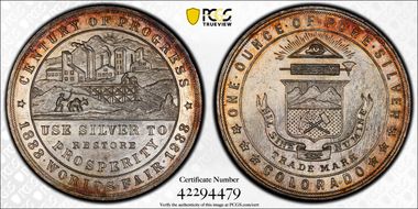 1933 CO SC$1 HK-870, Century of Progress MS64