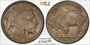 1917-D 5C AU58