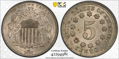 1868 5C MS62