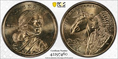 2012-D $1 Native American, Position B MS65