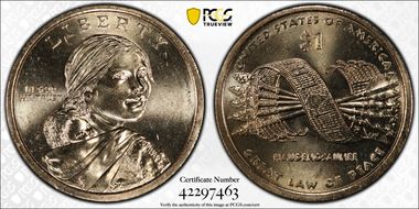 2010-P $1 Native American, Position B MS65