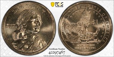 2013-P $1 Native American, Position A MS66