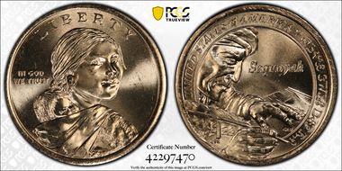 2017-D $1 Native American, Position A MS66