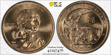 2015-D $1 Native American, Position B MS66