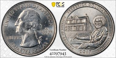 2017-D 25C Frederick Douglass NP MS62