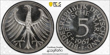 1967-F 5 Mk Regular Issue MS64