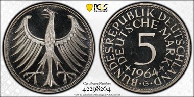 1964-G 5 Mk J-387 PR68DCAM