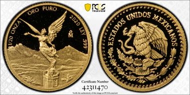 2020-Mo 1/20 oz Libertad Au PR70DCAM