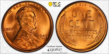1945-D 1C MS67RD