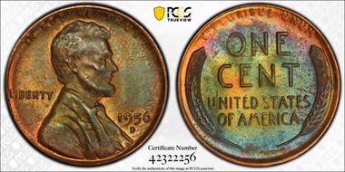 1956-D 1C MS64BN