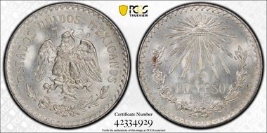 1940-M Peso KM-455  Ag MS67