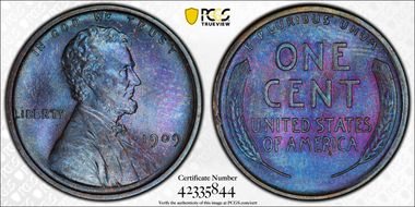 1909 1C Lincoln MS65BN