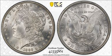 1889 $1 VAM 22, Bar Wing MS64