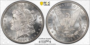 1887-S $1 VAM 2, S/S MS63