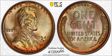 1941-D 1C MS67RB