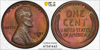 1951-D 1C MS65BN