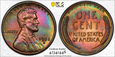 1958-D 1C MS64BN