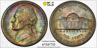 1938-D 5C Jefferson MS66+