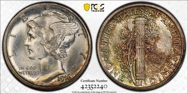 1916-S 10C Mercury MS67FB
