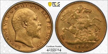 1904-P 1/2 Sov S-3976A AU53