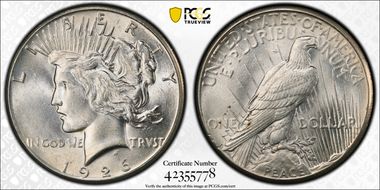 1926 $1 VAM 2 Doubled Reverse MS63