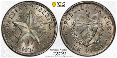 1934 Peso KM-15.2 MS64