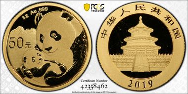 2019 50 Yn Panda Gold MS69