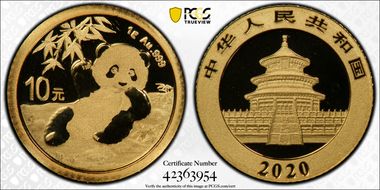 2020 10 Yn Panda Gold MS70