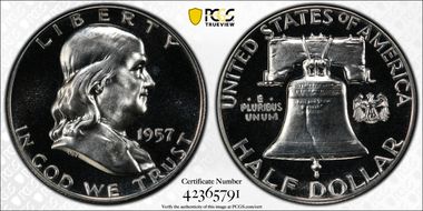 1957 50C PR67