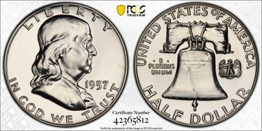 1957 50C PR67