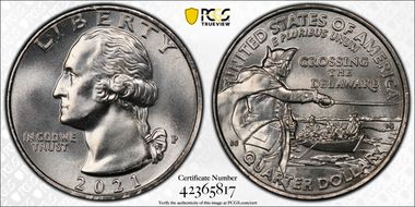 2021-P 25C Crossing the Delaware MS67