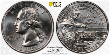 2021-D 25C Crossing the Delaware MS68