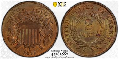 1871 2C MS62BN
