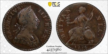 ''1776'' 1/2P Machin's Mills XF45BN