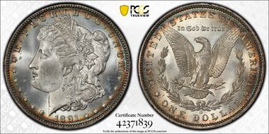 1891-O $1 MS64+