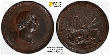 (ca. 1777) AE Medal Betts-544, Voltaire MS61BN