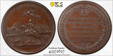 "1781" AE Medal Betts-594, William Washington Original Dies MS64BN