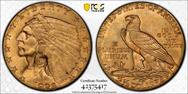 1925-D $2.50 MS62