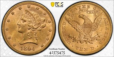 1894 $10 MS62