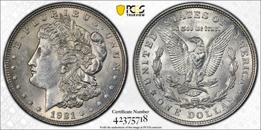 1921 $1 Morgan N1
