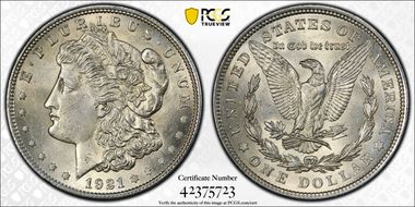 1921 $1 Morgan N1