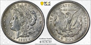 1921 $1 Morgan N1