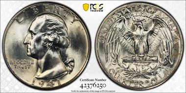 1941-D 25C DDR FS-801 MS65