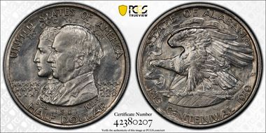 1921 50C Alabama MS62