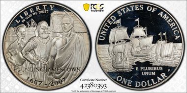 2007-P $1 Jamestown PR67DCAM