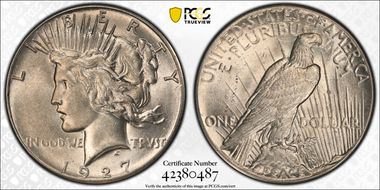 1927 $1 AU58