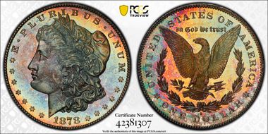 1878-S $1 MS63+ PL