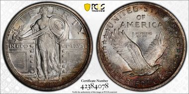 1917 25C Type 1 MS67+ FH